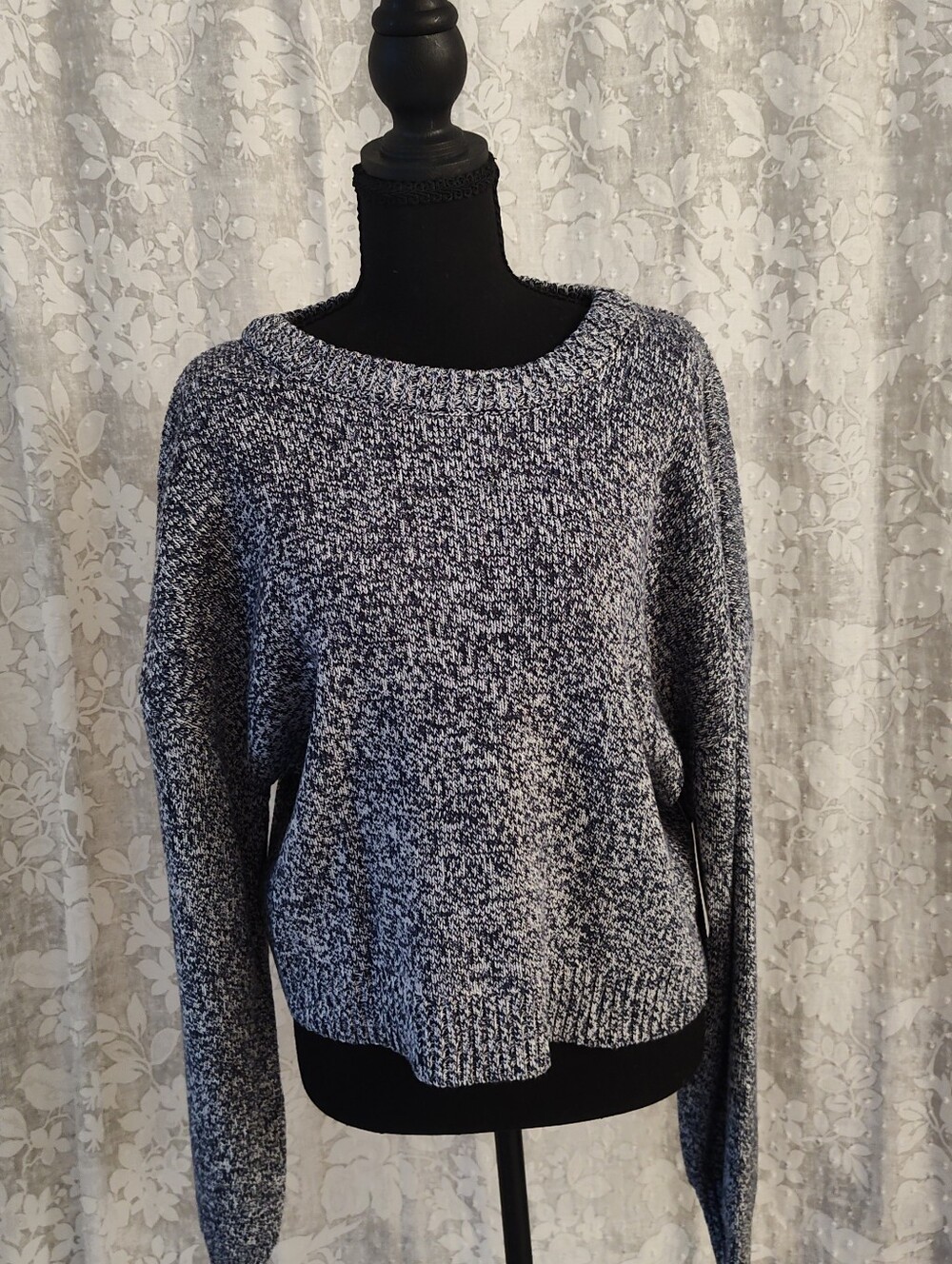 NWT LA Hearts Brand Mica Ribbed Sweater XL Navy Blue Junior Size